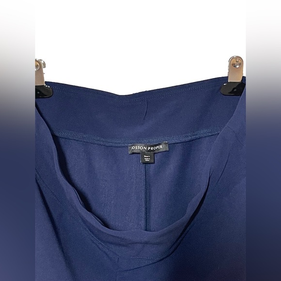 Boston Proper Beyond Travel High-Rise pants, Women’s L, in Navy Blue - Picture 2 of 3